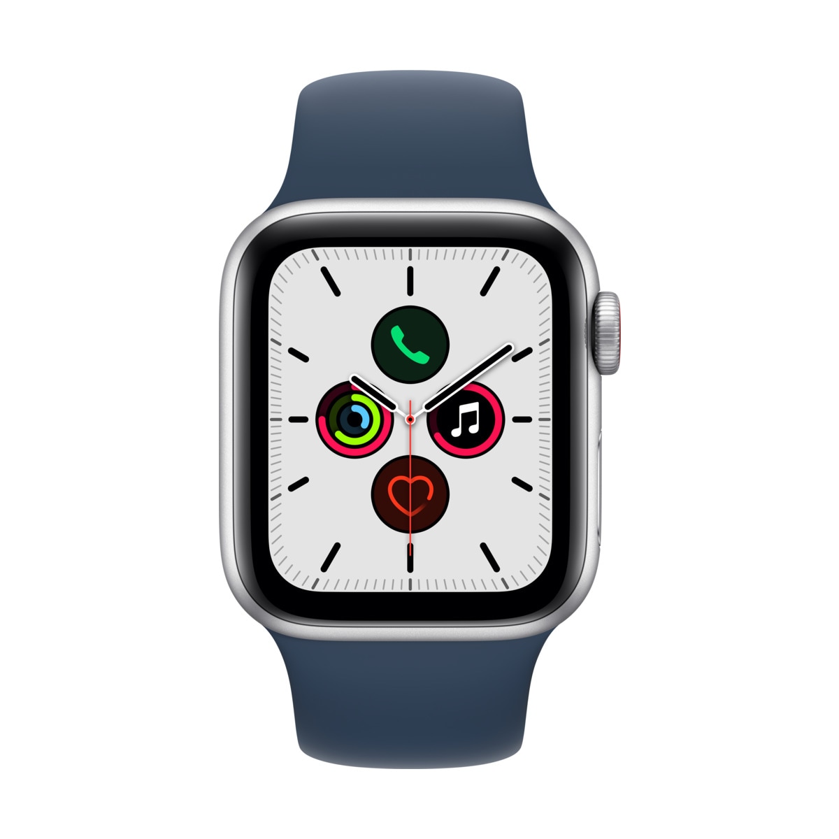 Smartwatch apple watch se gps + cellular 40mm 4g carcasa silver aluminium bratara abyss blue sport band