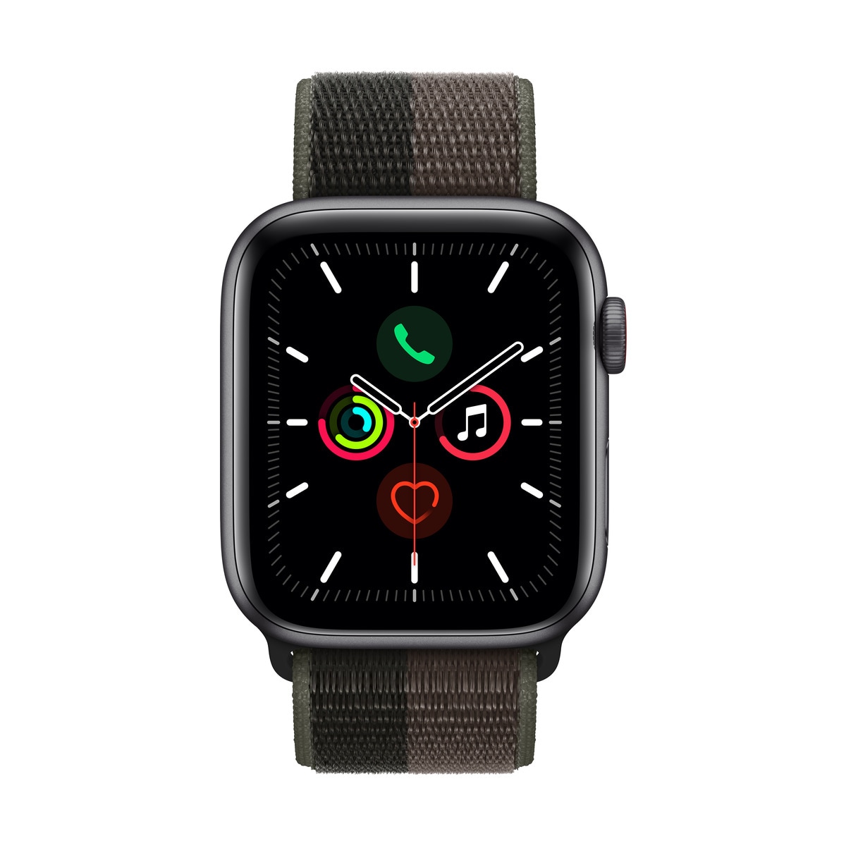 Smartwatch apple watch se gps + cellular 44mm 4g carcasa space gray aluminium bratara tornado/grey sport loop