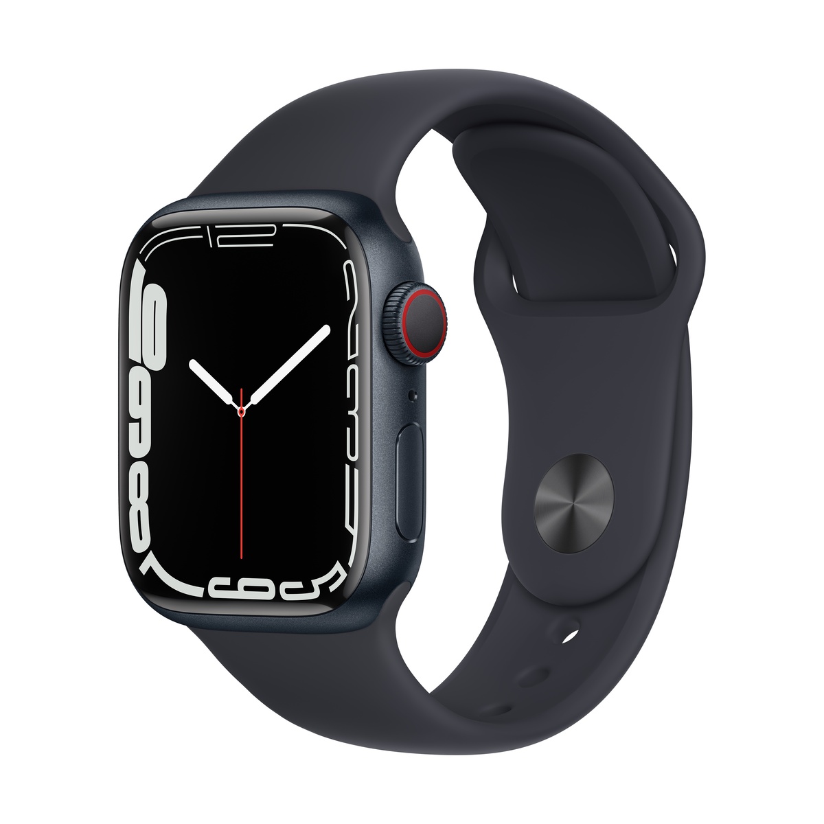 Smartwatch Apple Watch Series 7 GPS + Cellular 41mm 4G Carcasa Midnight Aluminium Bratara Midnight Sport