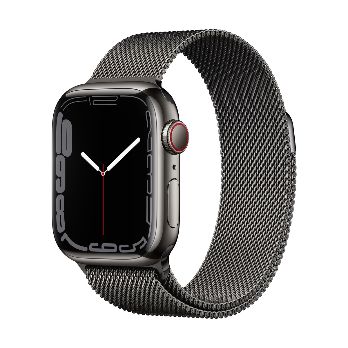 Smartwatch apple watch series 7 gps + cellular 41mm 4g carcasa graphite stainless steel bratara graphite milanese loop