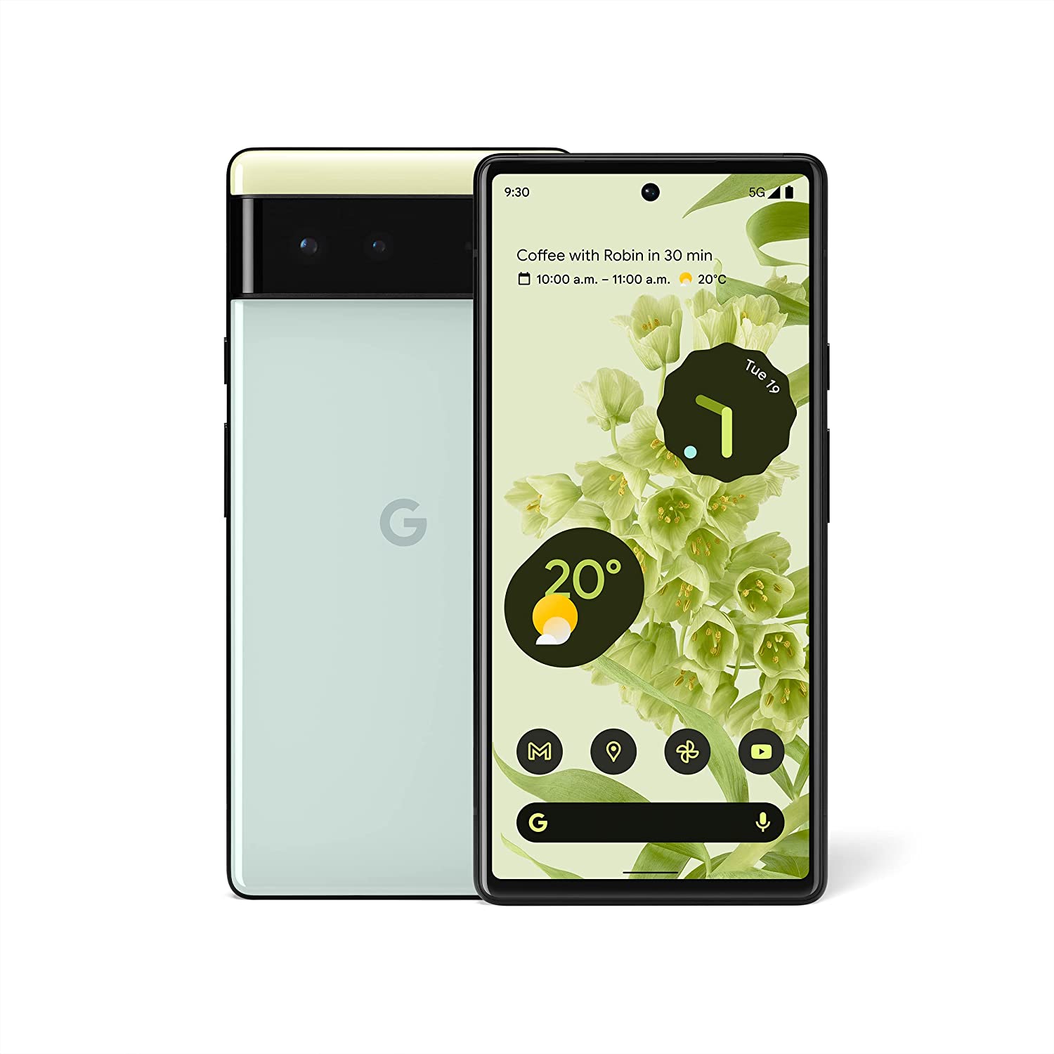 Telefon mobil google pixel 6 128gb flash 8gb ram nano sim + esim 5g sorta seafoam