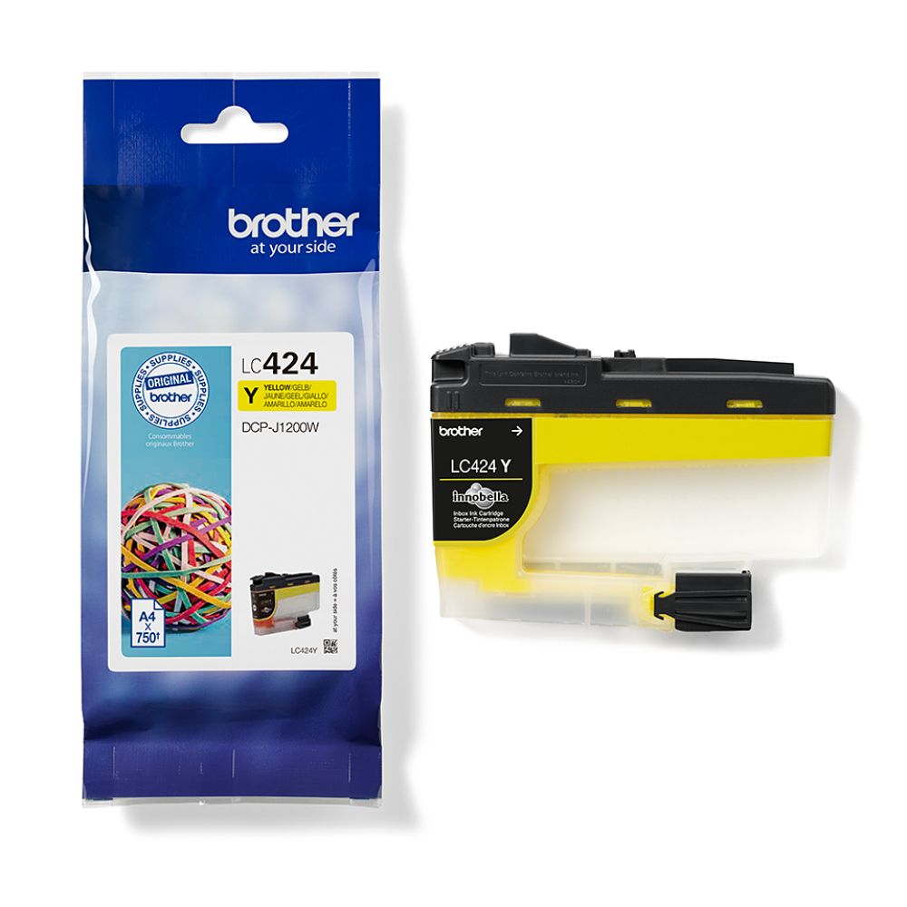 Cartus inkjet brother lc-424y yellow 750 pagini