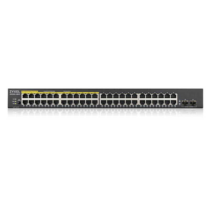 Switch zyxel gs190048hpv2 cu management cu poe 48x1000mbps + 2xsfp
