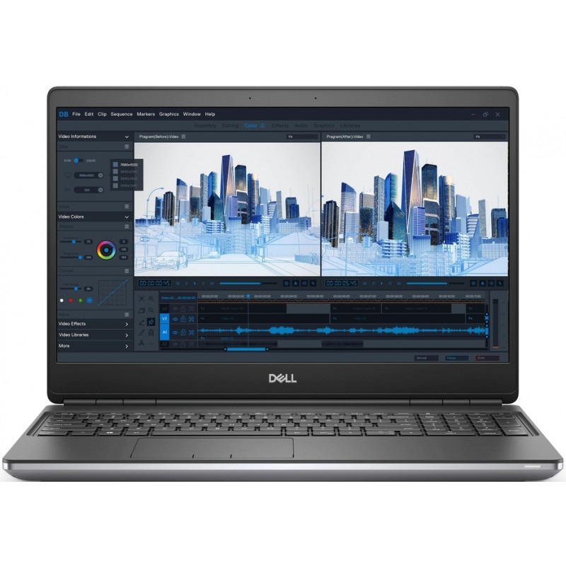 Notebook Dell Precision 7560 15.6" Full HD Intel Core i9-11950H RTX A2000-4GB RAM 16GB SSD 512GB Windows 11 Pro Gri