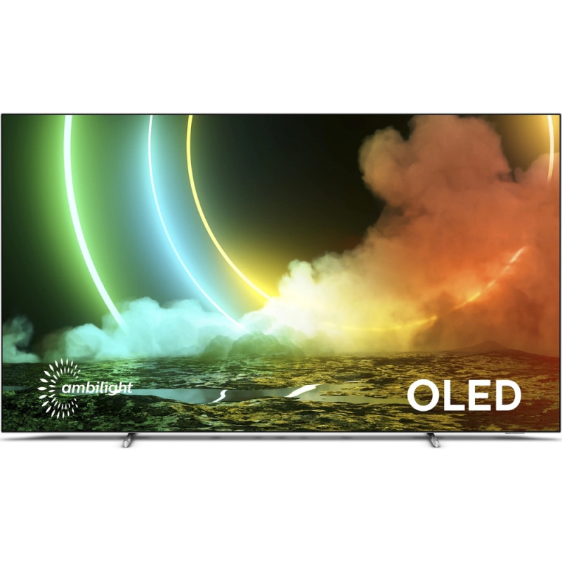 Televizor oled philips smart tv 55oled706/12 139cm 4k ultra hd argintiu