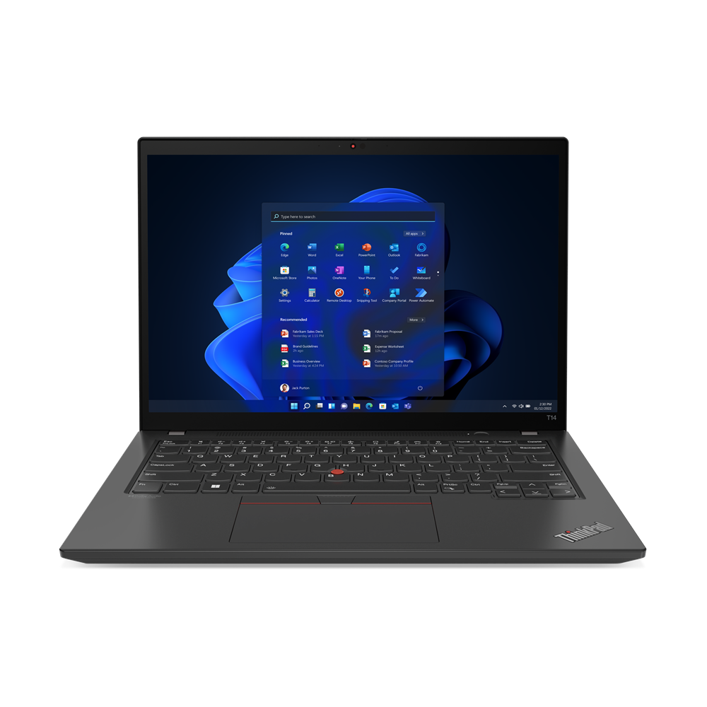 Notebook Lenovo thinkpad t14 gen 3 14 wuxga intel core i5-1235u ram 16gb ssd 512gb windows 11 dg windows 10 pro negru