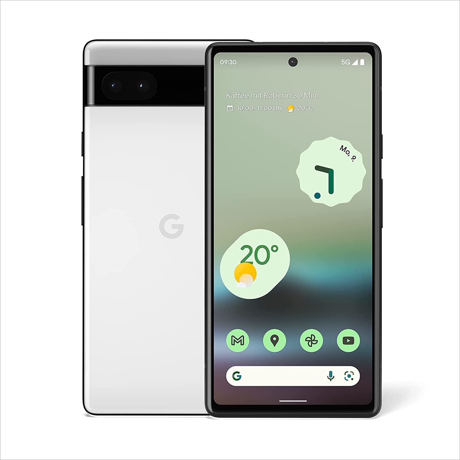 Telefon mobil google pixel 6a 128gb flash 6gb ram nano sim + esim 5g chalk white