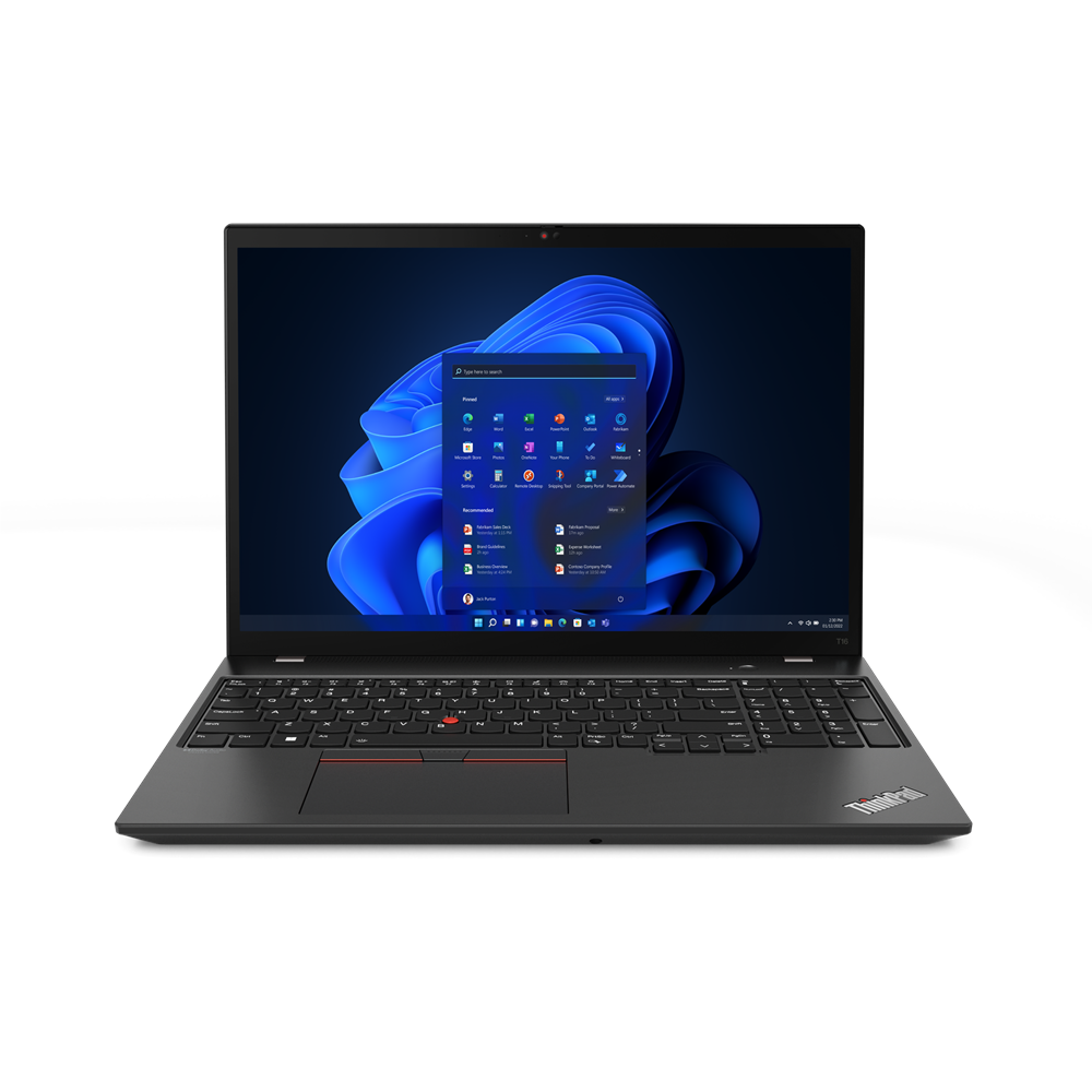 Notebook Lenovo ThinkPad T16 Gen 1 16" WUXGA Intel Core i5-1240P RAM 16GB SSD 512GB Windows 11 DG Windows 10 Pro Negru
