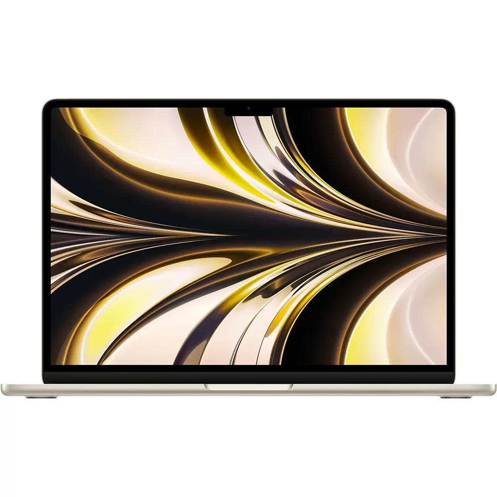 Notebook Apple MacBook Air 13 (2022), 13.6 , Apple M2 8-core, GPU 8-core, RAM 8GB, SSD 256GB, Tastatura INT, Starlight Gold