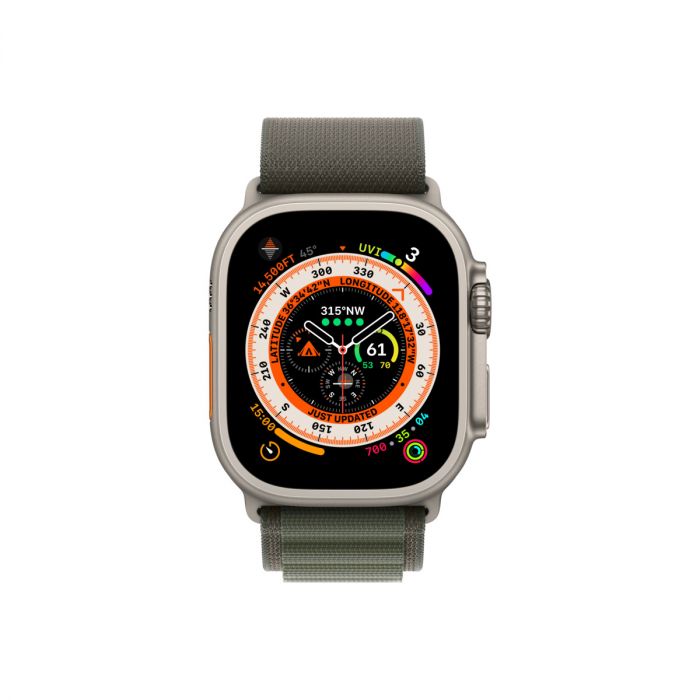Smartwatch apple watch ultra gps + cellular 49mm carcasa titanium with green alpine loop - medium