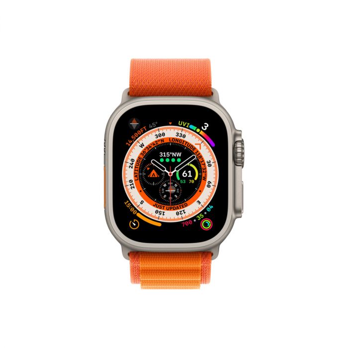 Smartwatch apple watch ultra gps + cellular 49mm carcasa titanium with orange alpine loop - large