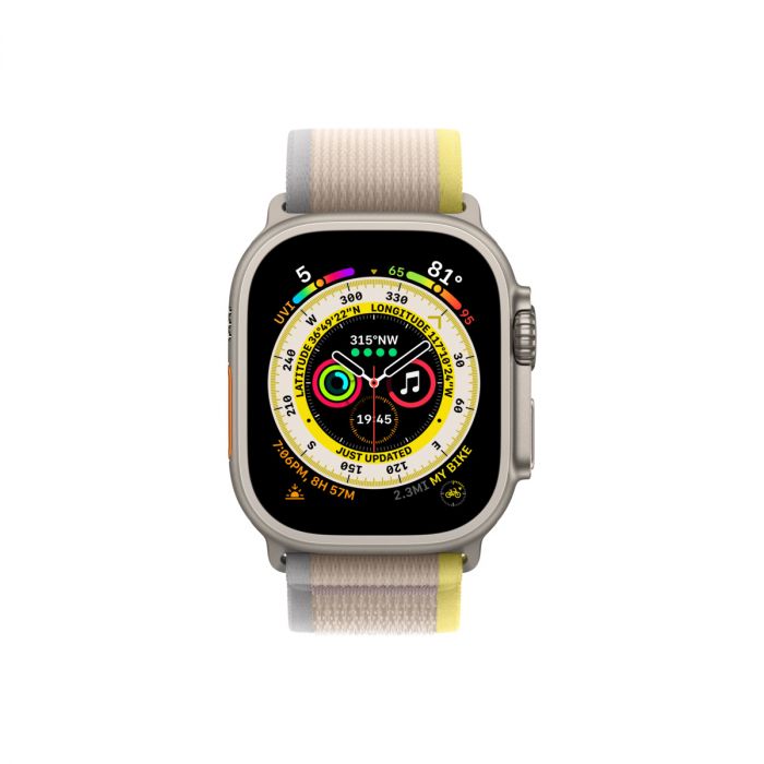 Smartwatch apple watch ultra gps + cellular 49mm carcasa titanium with yellow/beige trail loop - m/l