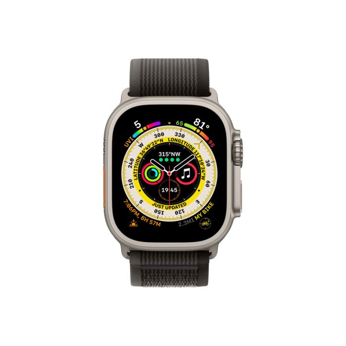 Smartwatch apple watch ultra gps + cellular 49mm carcasa titanium with black/gray trail loop - s/m