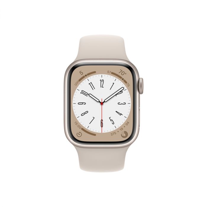 Smartwatch apple watch 8 gps + cellular 45mm carcasa starlight aluminium starlight sport band