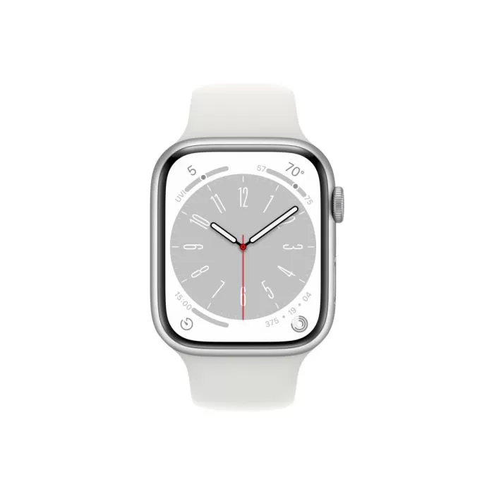 Smartwatch apple watch 8 gps + cellular 41mm carcasa silver aluminium white sport band