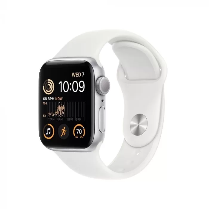 Smartwatch apple watch se gps + cellular 40mm carcasa silver aluminium bratara white sport