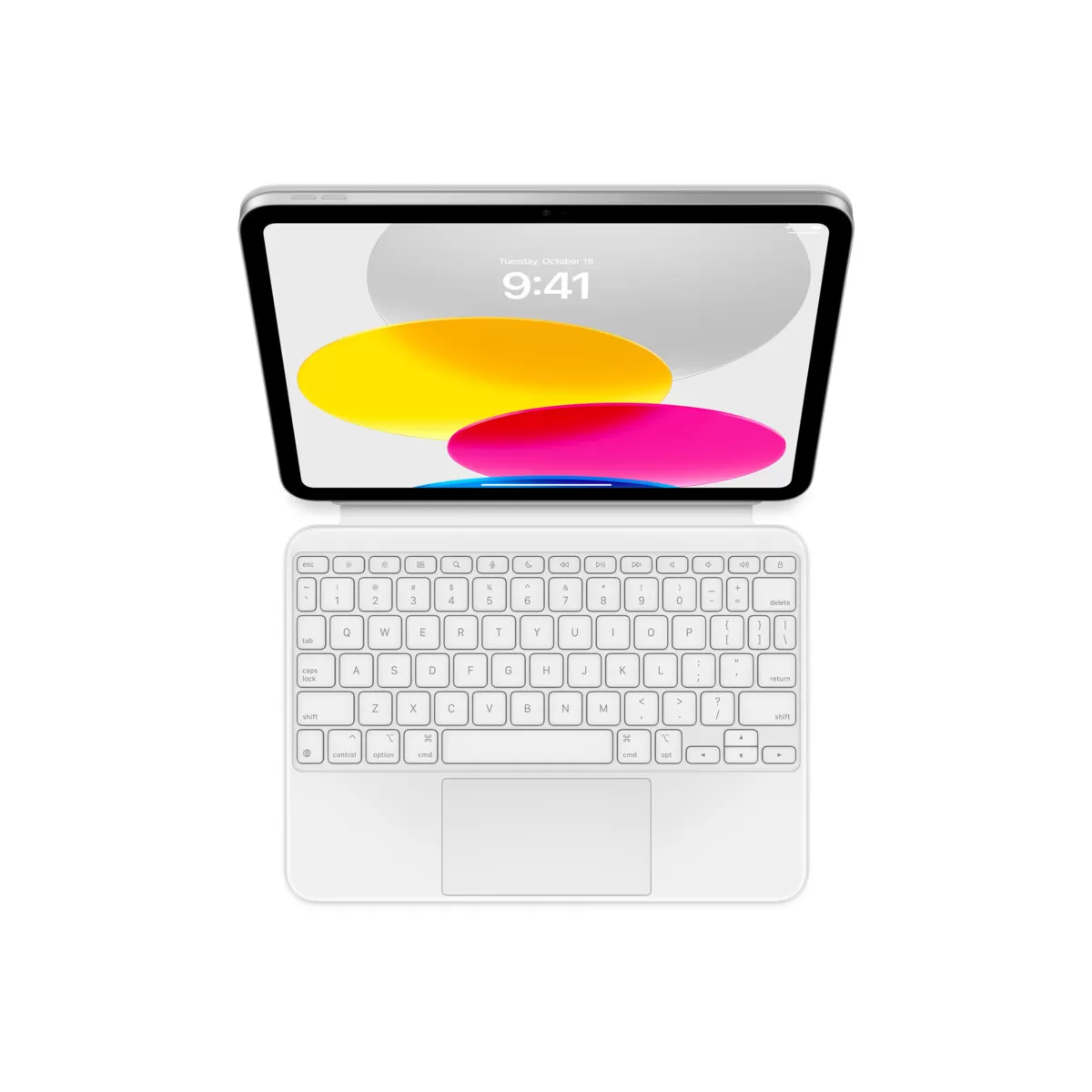 Husa cu tastatura apple magic keyboard pentru ipad (gen.10) alb layout us