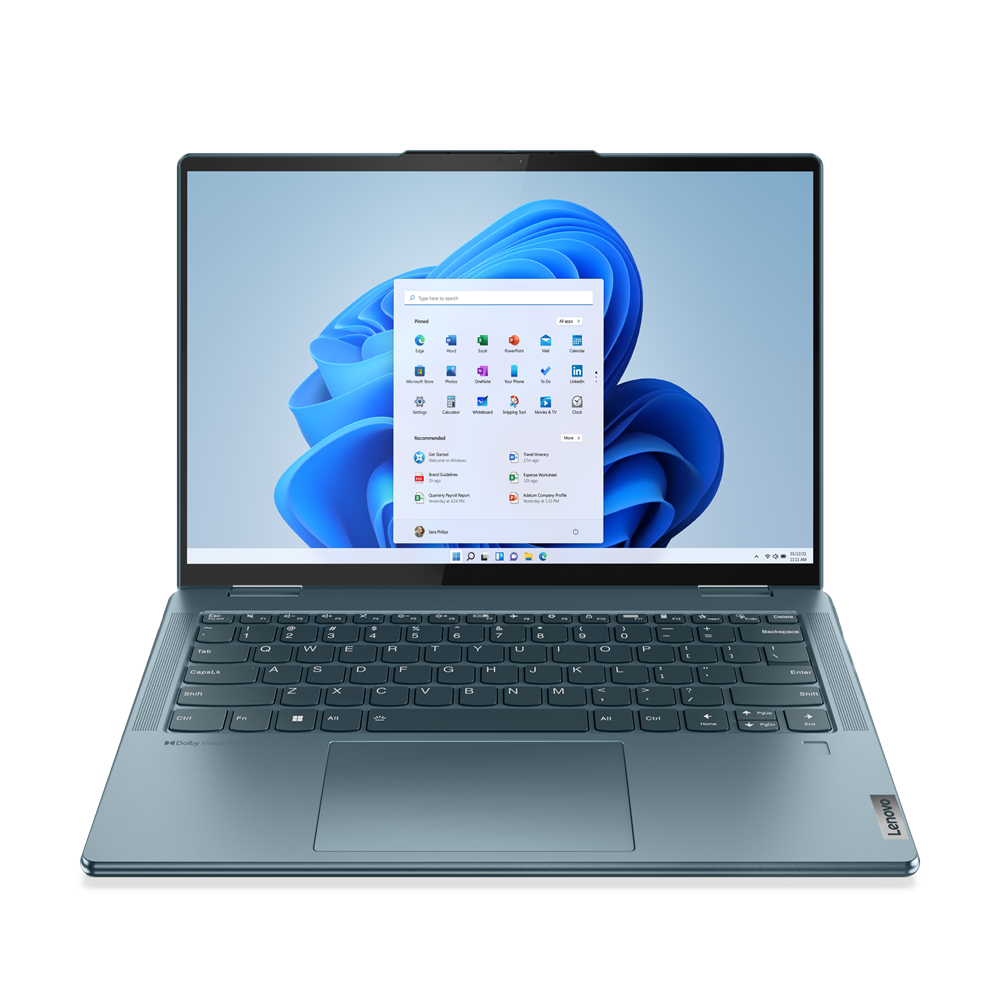 Ultrabook Lenovo yoga 7 14arb7 14 2.8k oled touch amd ryzen 7 6800u ram 16gb ssd 512gb windows 11 home albastru
