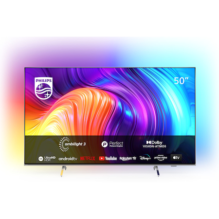 Televizor led philips smart tv 50pus8507/12 126cm 4k ultra hd argintiu