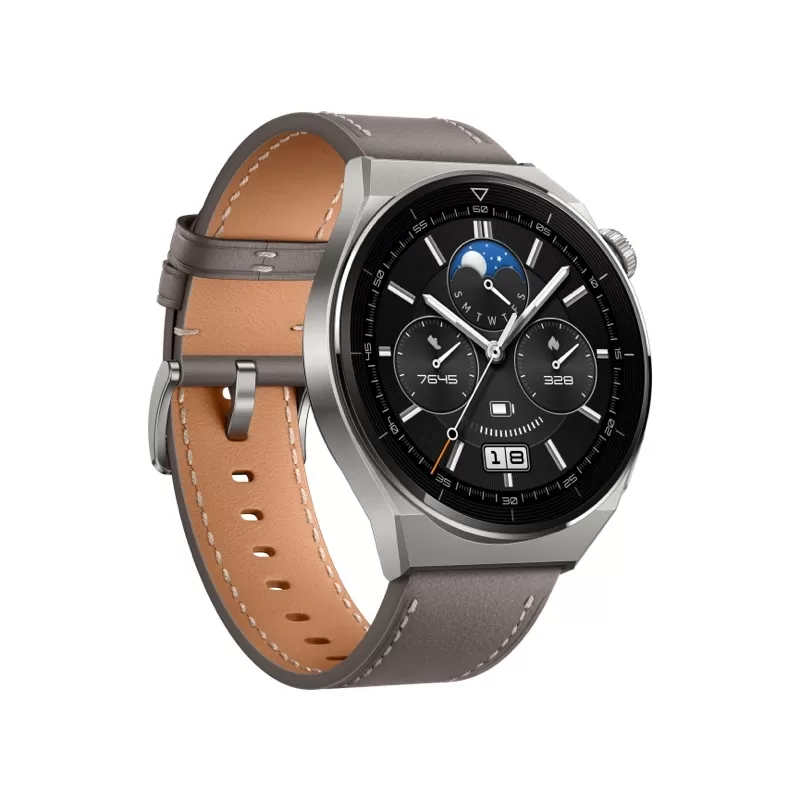 Smartwatch huawei watch gt 3 pro titanium classic 46mm leather gray