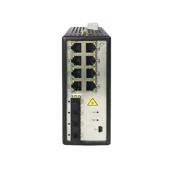 Switch hikvision ds-3t3512p cu management cu poe 8x1000mbps + 4xgigabit fiber