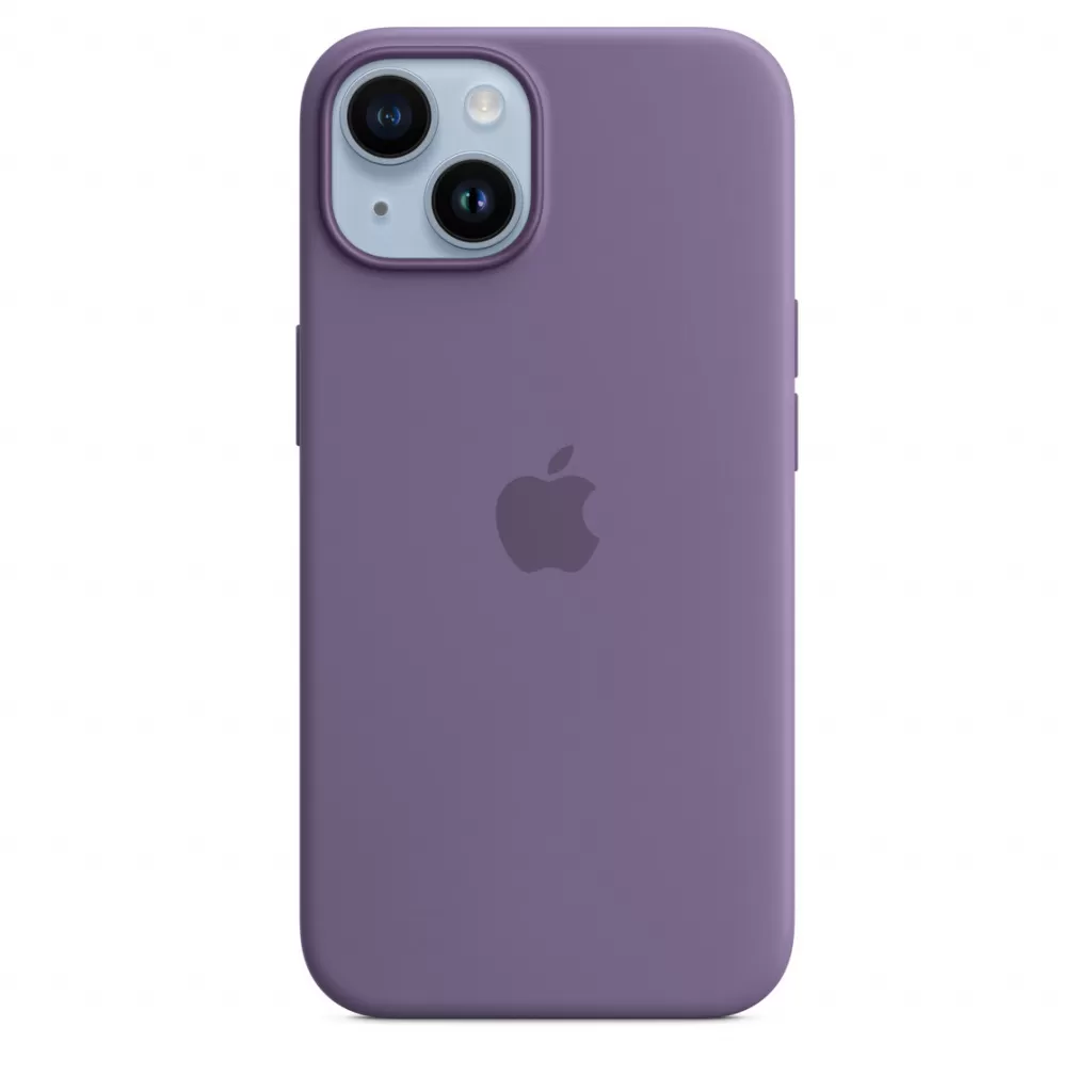 Husa de protectie apple cu magsafe pentru iphone 14 silicon iris