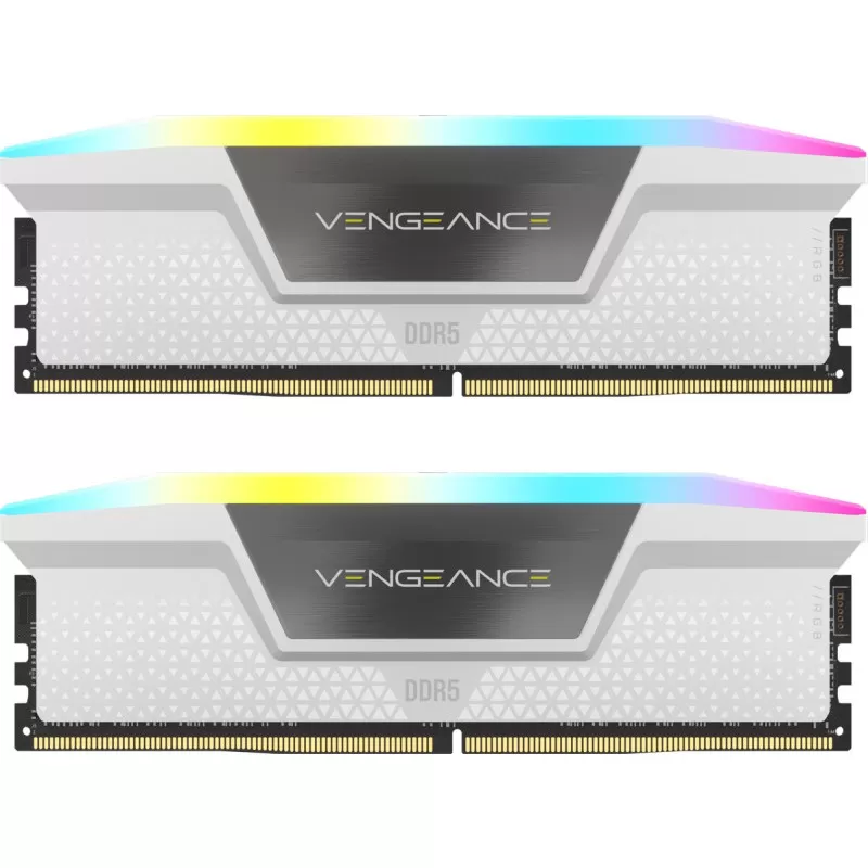 Memorie Desktop Corsair Vengeance RGB 64GB(2 x 32GB) DDR5 5200Mhz White