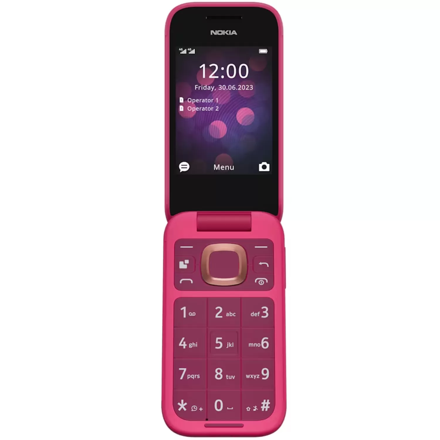 Telefon mobil nokia 2660 flip 4g dual sim pop pink