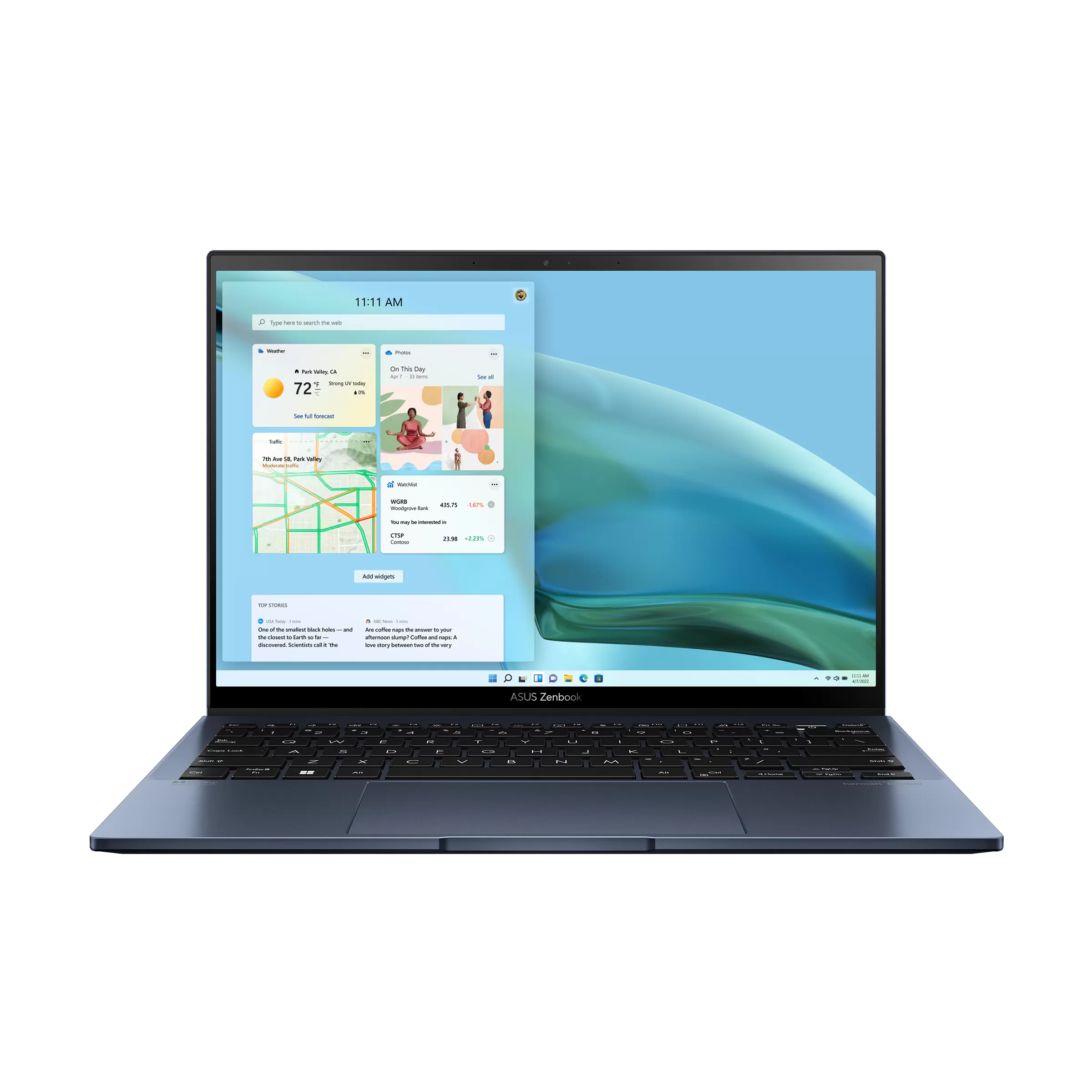 Ultrabook Asus zenbook um5302ta 13.3 2.8k oled touch amd ryzen 7 6800u ram 16gb ssd 512gb windows 11 pro albastru