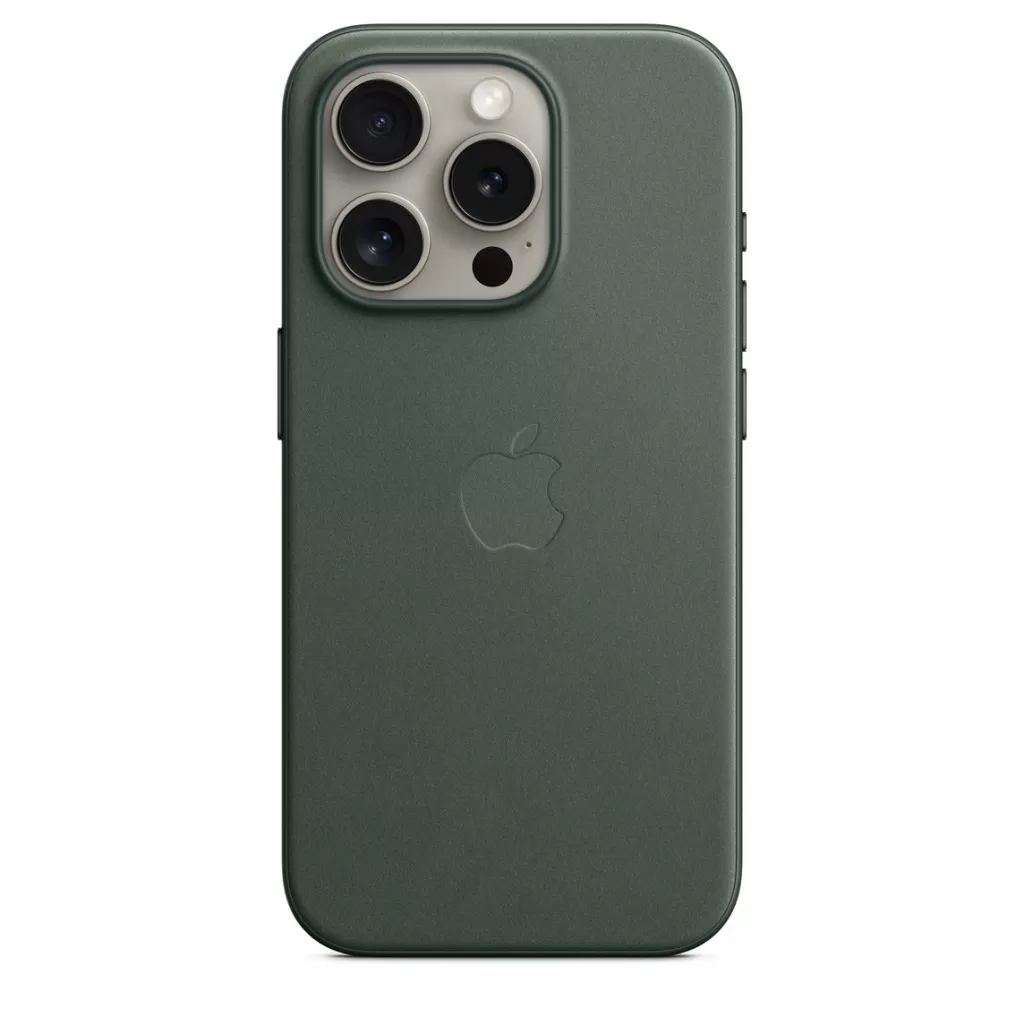 Husa de protectie apple finewoven cu magsafe pentru iphone 15 pro evergreen