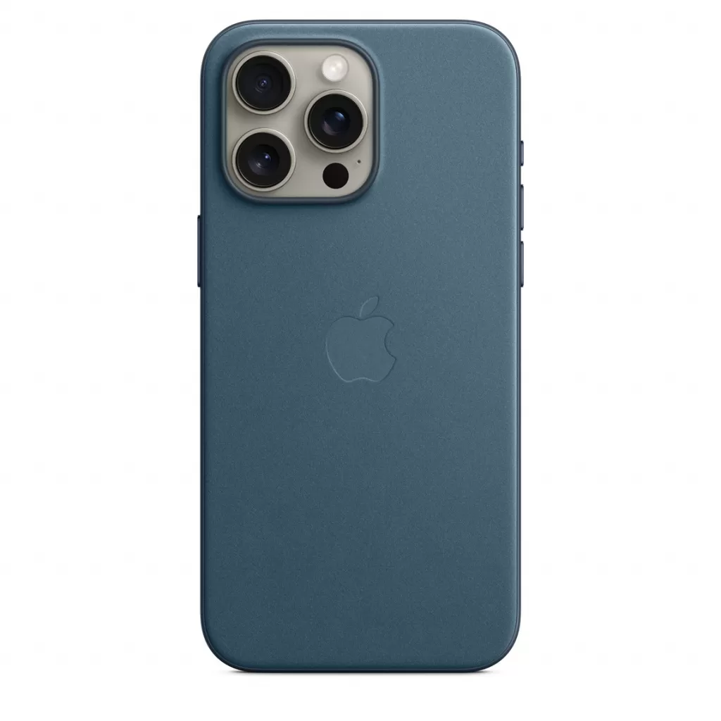 Husa de protectie apple finewoven cu magsafe pentru iphone 15 pro max pacific blue