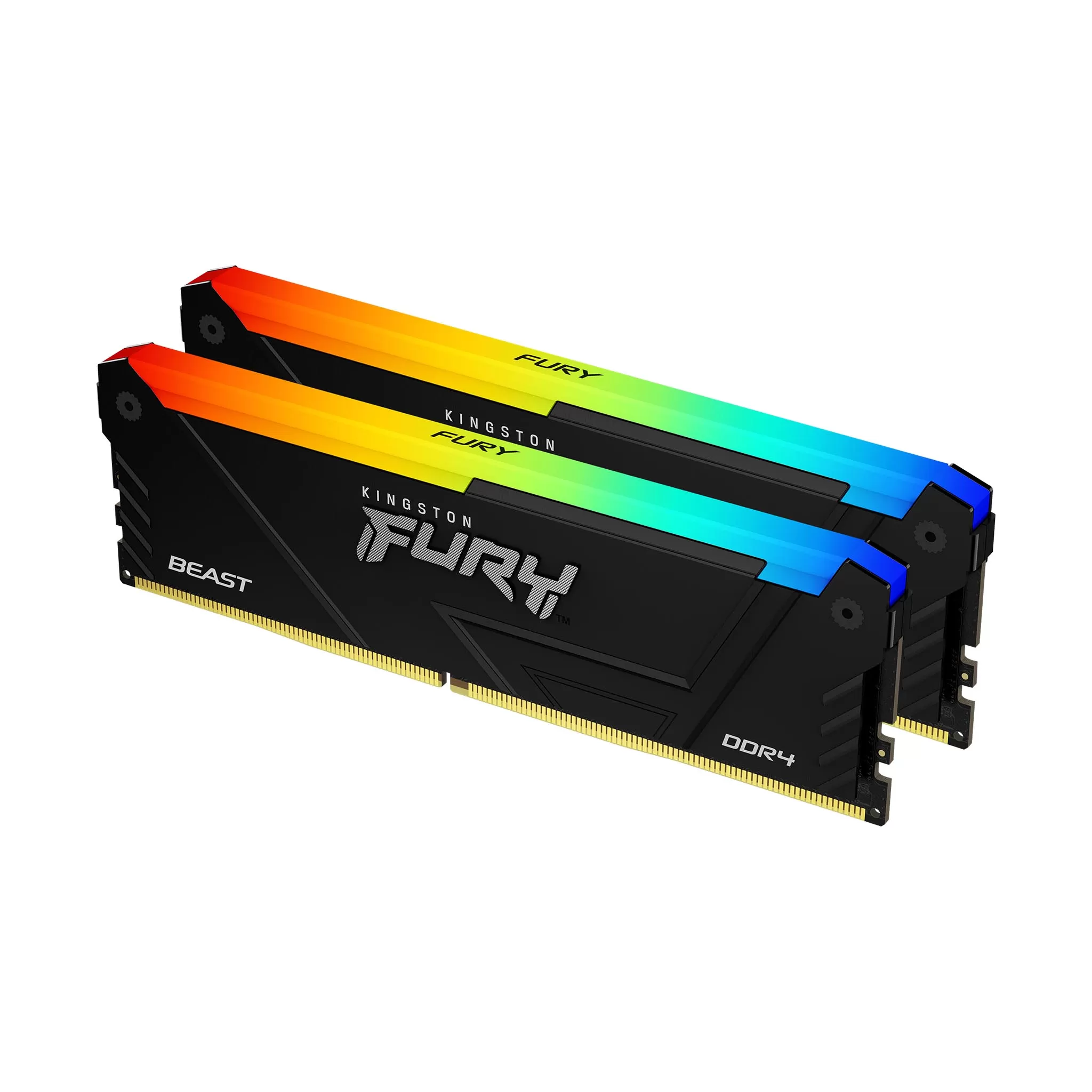 Memorie Desktop Kingston Fury Beast RGB 64GB(2 x 32GB) DDR4 3600Mhz CL 18-22-22