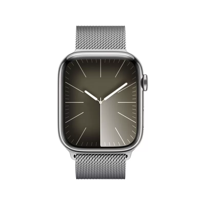 Smartwatch apple watch 9 gps + cellular 45mm carcasa stainless steel silver bratara graphite milanese