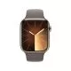 Smartwatch Apple Watch 9 GPS + Cellular, 41mm, Carcasa Gold Stainless Steel, Bratara Clay Sport - M/L