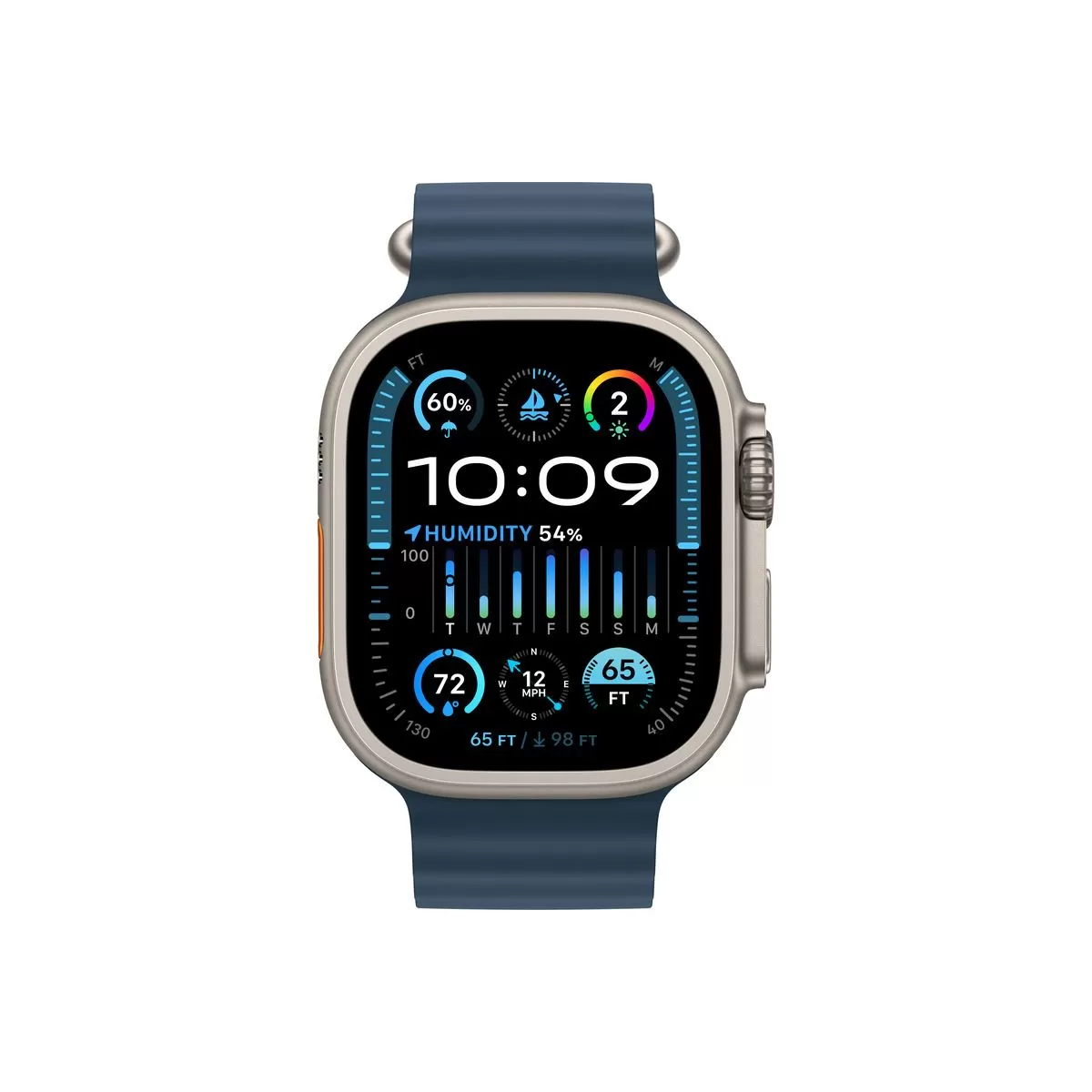 Smartwatch apple watch ultra 2 gps + cellular 49mm carcasa titanium bratara blue ocean