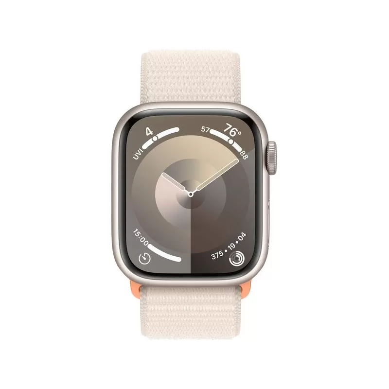 Smartwatch apple watch 9 gps + cellular 45mm carcasa starlight aluminium bratara starlight sport