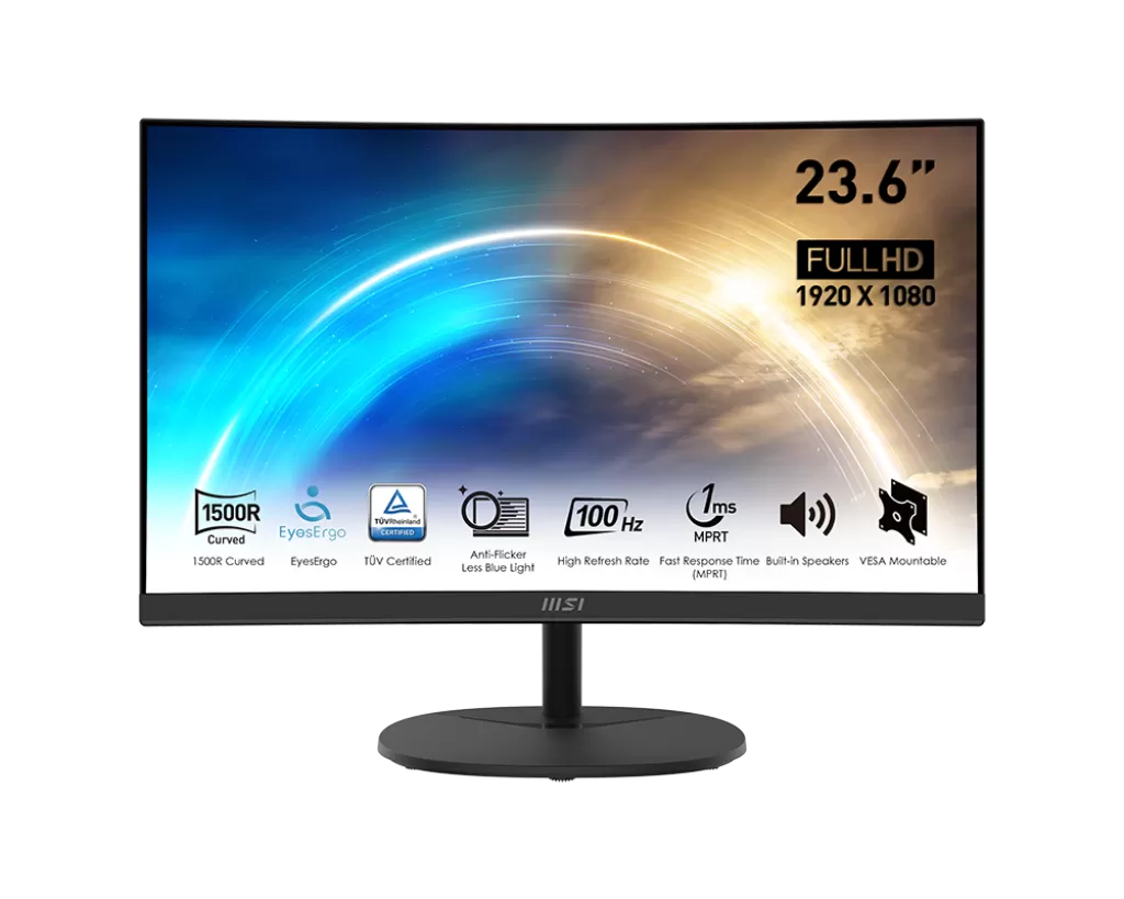 Monitor LED MSI MP2412C, 23.6 , Curbat, Full HD, 4ms, Negru