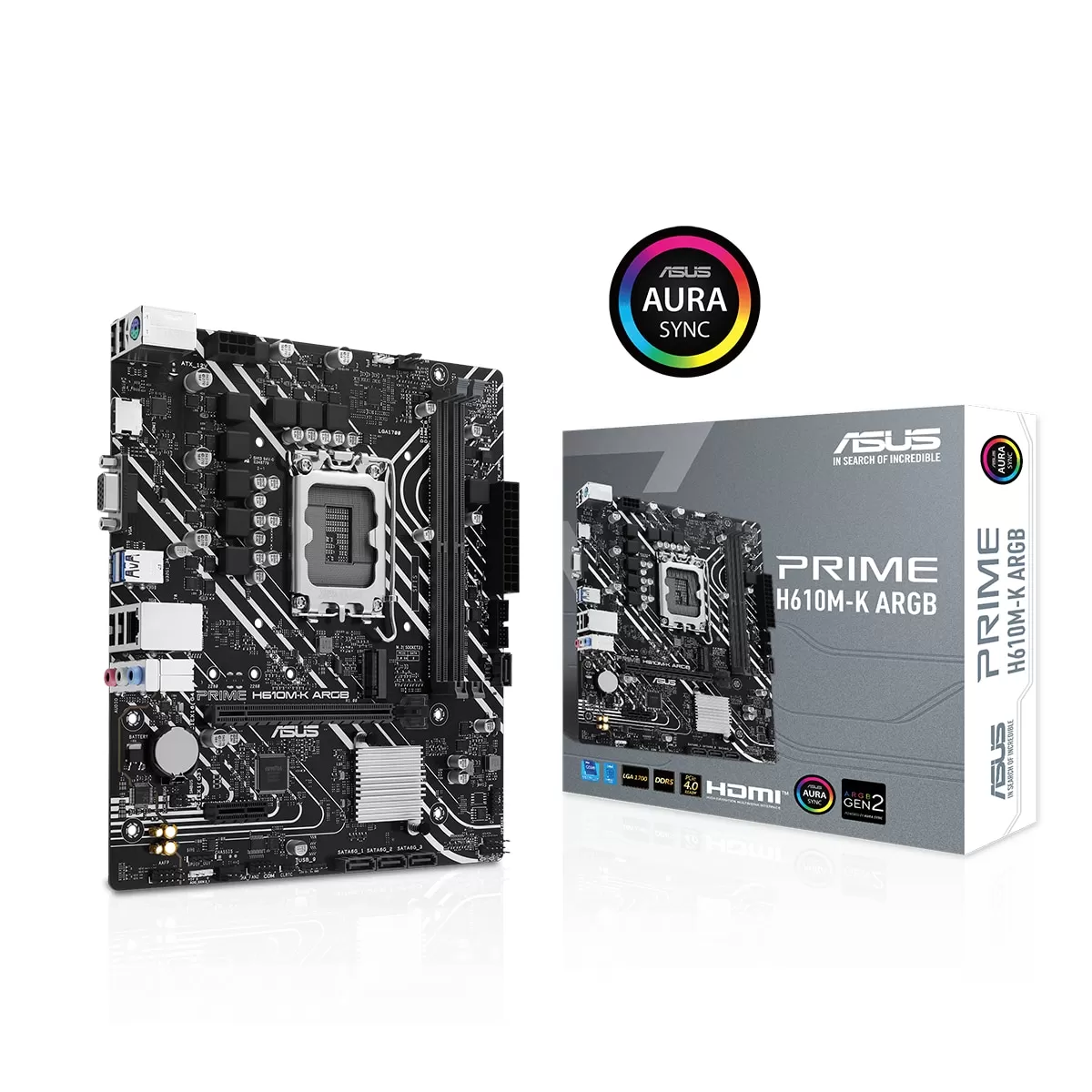 Placa de baza ASUS PRIME H610M-K ARGB, socket 1700