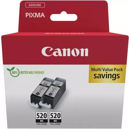 Cartus Inkjet Canon PGI-520BK Black Twin Pack