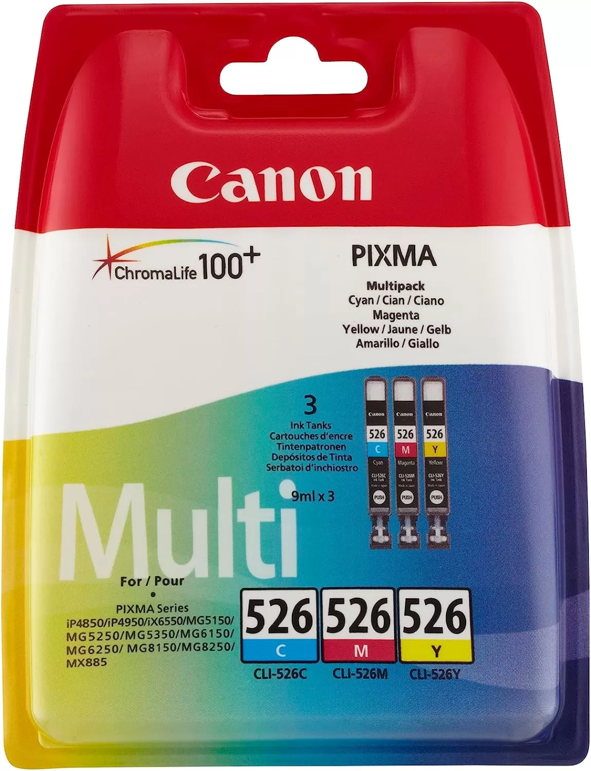 Pachet Cartuse Inkjet Canon CLI-526 Multipack C/M/Y