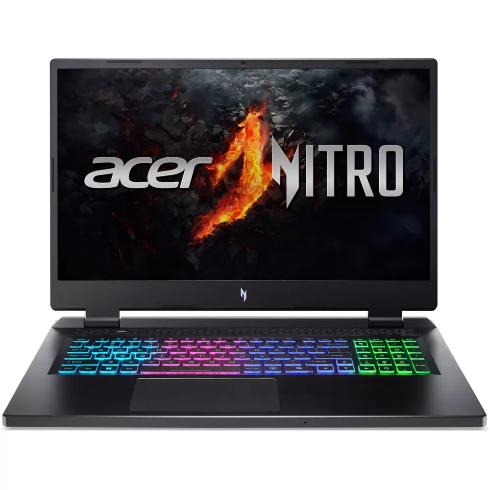 Notebook Acer Nitro AN17-42 17.3" Full HD 165Hz AMD Ryzen 7 8845HS RTX 4060-8GB RAM 16GB SSD 512GB No OS Obsidian Black