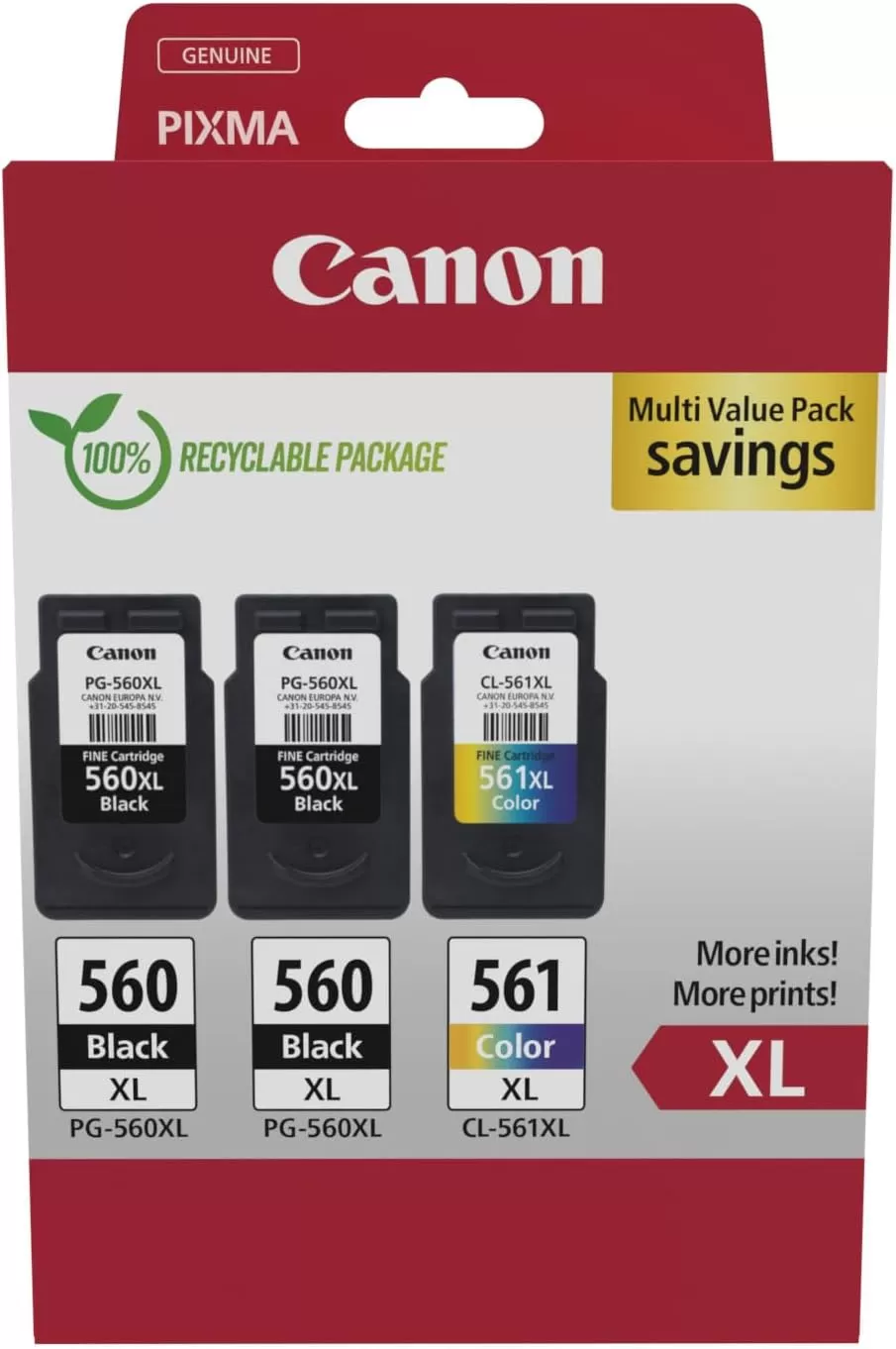 Pachet Cartuse Inkjet Canon PG-560XL x2 / CL-561XL Black/Color