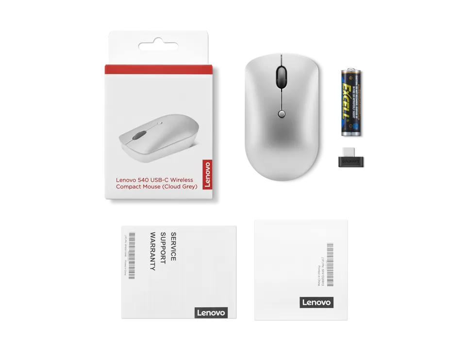 Mouse Lenovo 540 USB-C Wireless Compact  Cloud Grey
