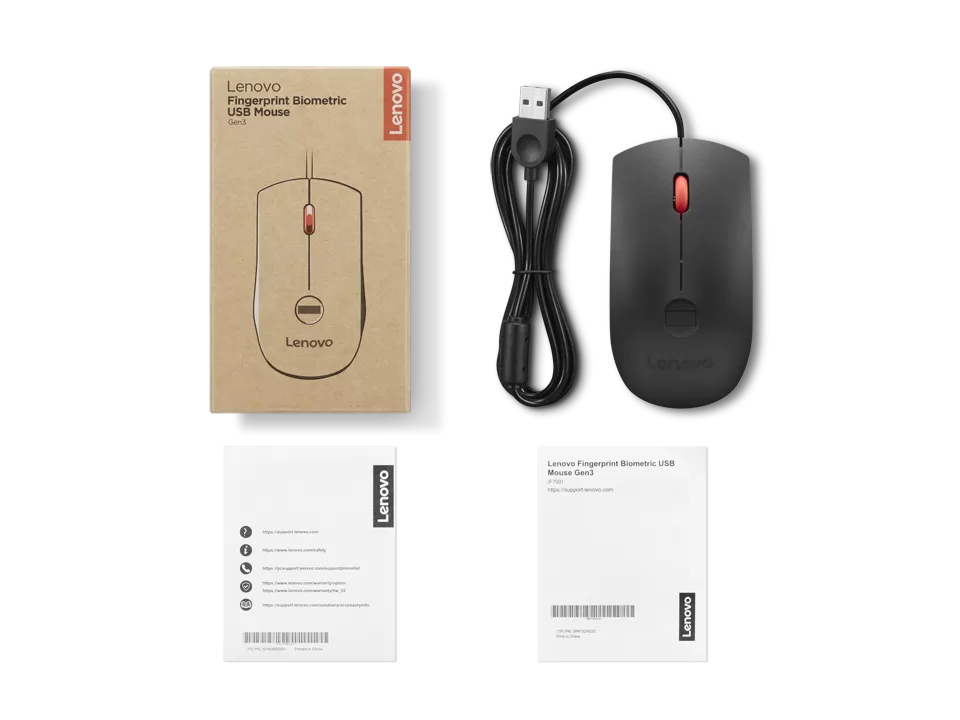 Mouse Lenovo Fingerprint Biometric  USB Gen3