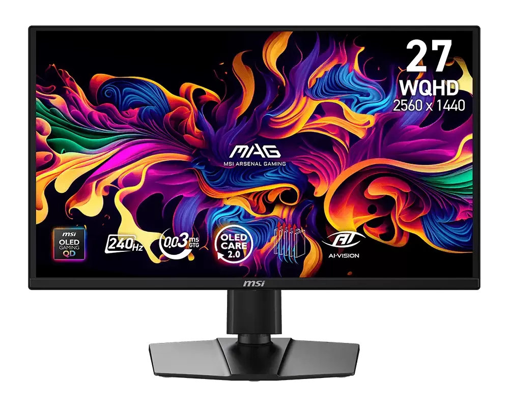 Monitor QD-OLED MSI MAG 272QP QD-OLED X24  26.5"  WQHD  240 Hz  0.03 ms  Black