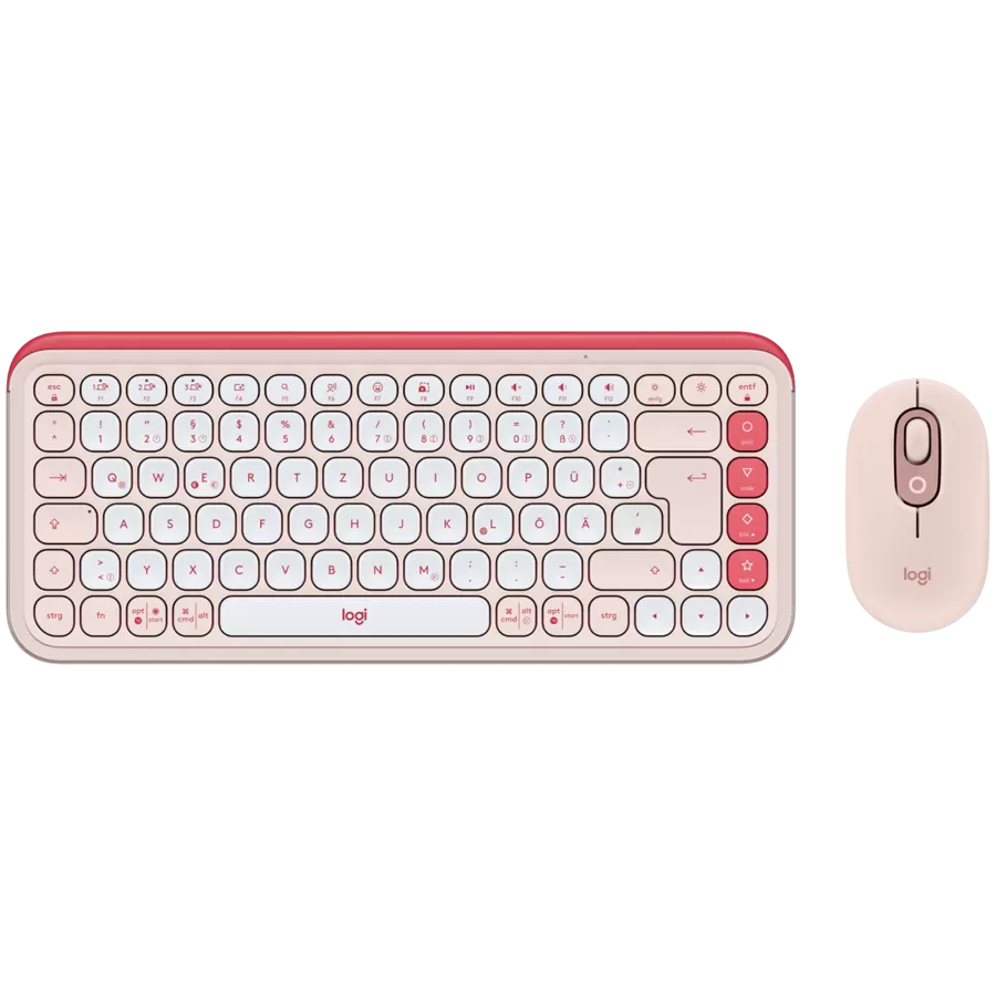 Kit tastatura  & mouse Logitech Pop Icon Combo  US INTL  Rose