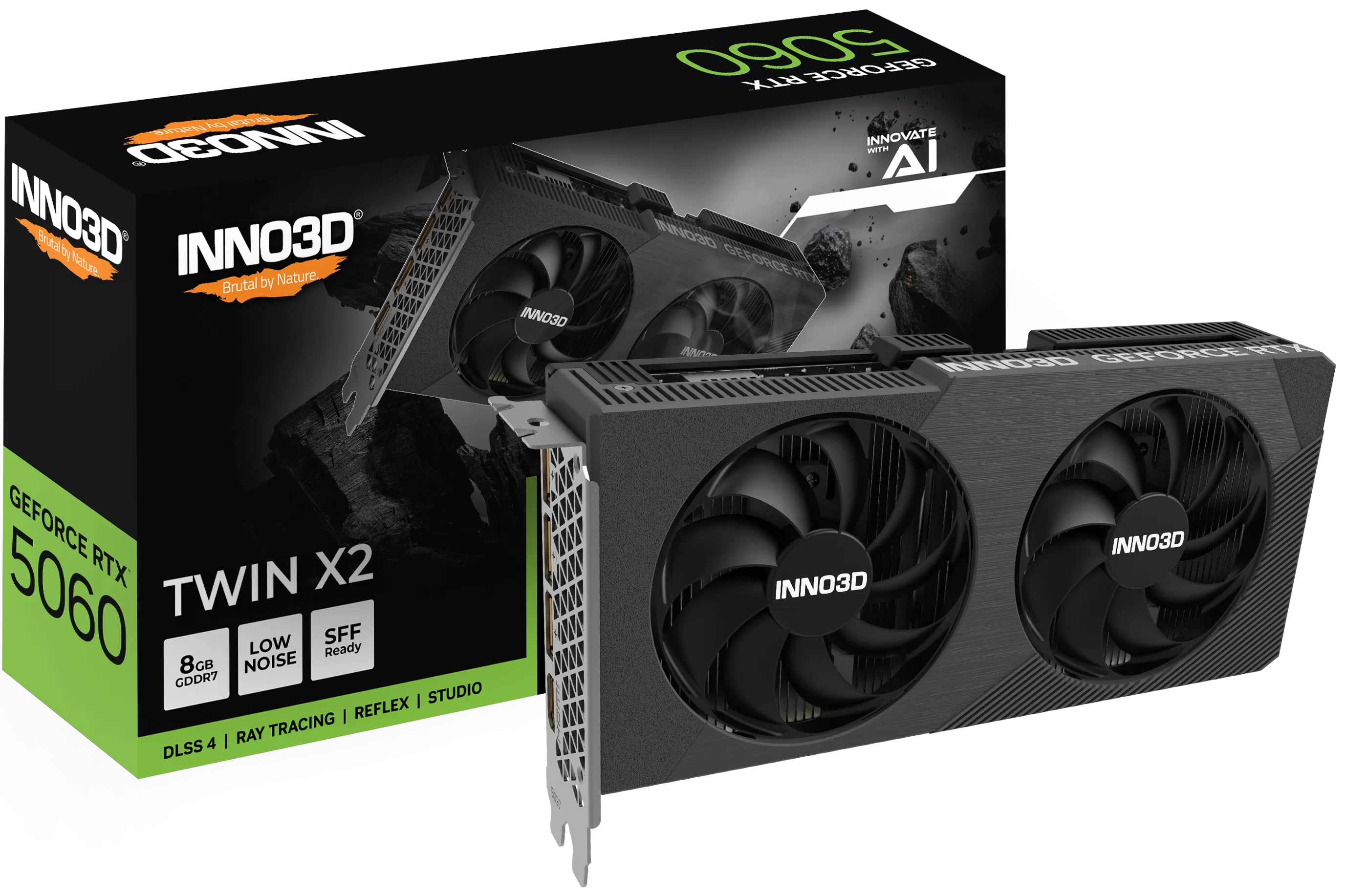 Placa Video Inno3D GeForce RTX 5060 Twin X2 V2  8GB GDDR7  128 biti