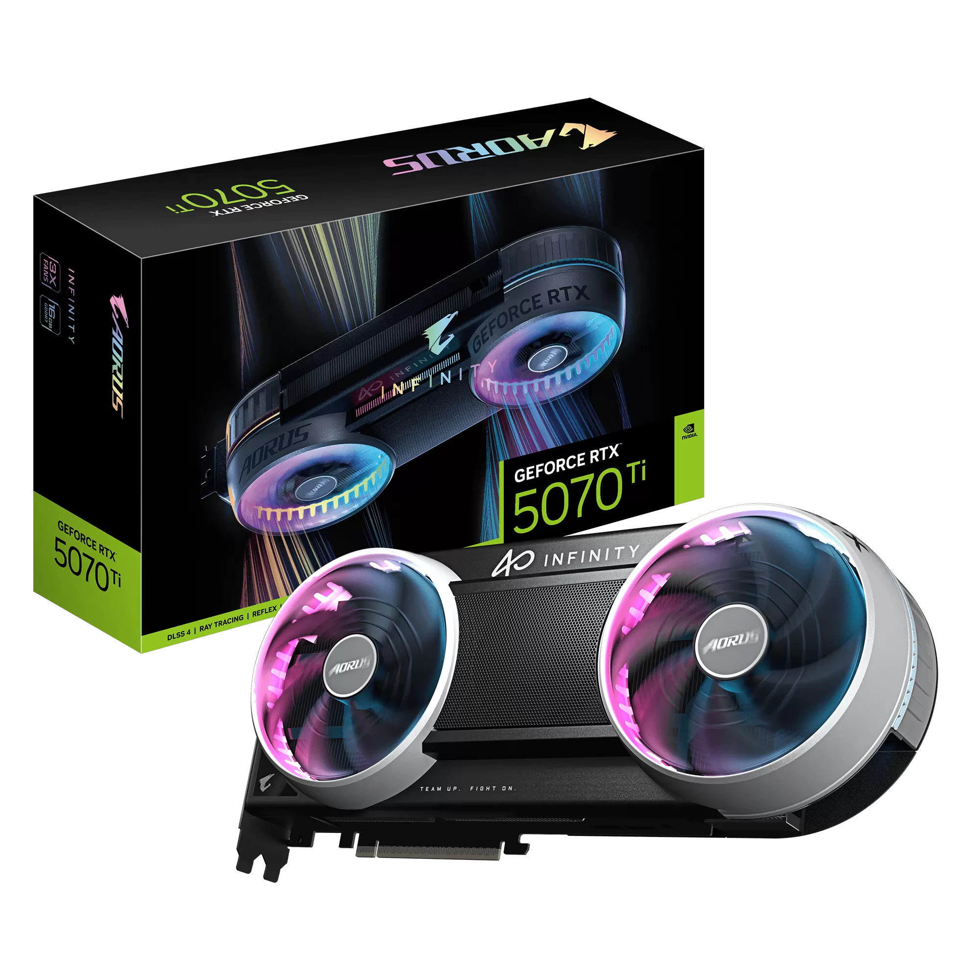 Placa Video Gigabyte AORUS GeForce RTX 5070 Ti INFINITY 16G  16GB GDDR7  256 biti