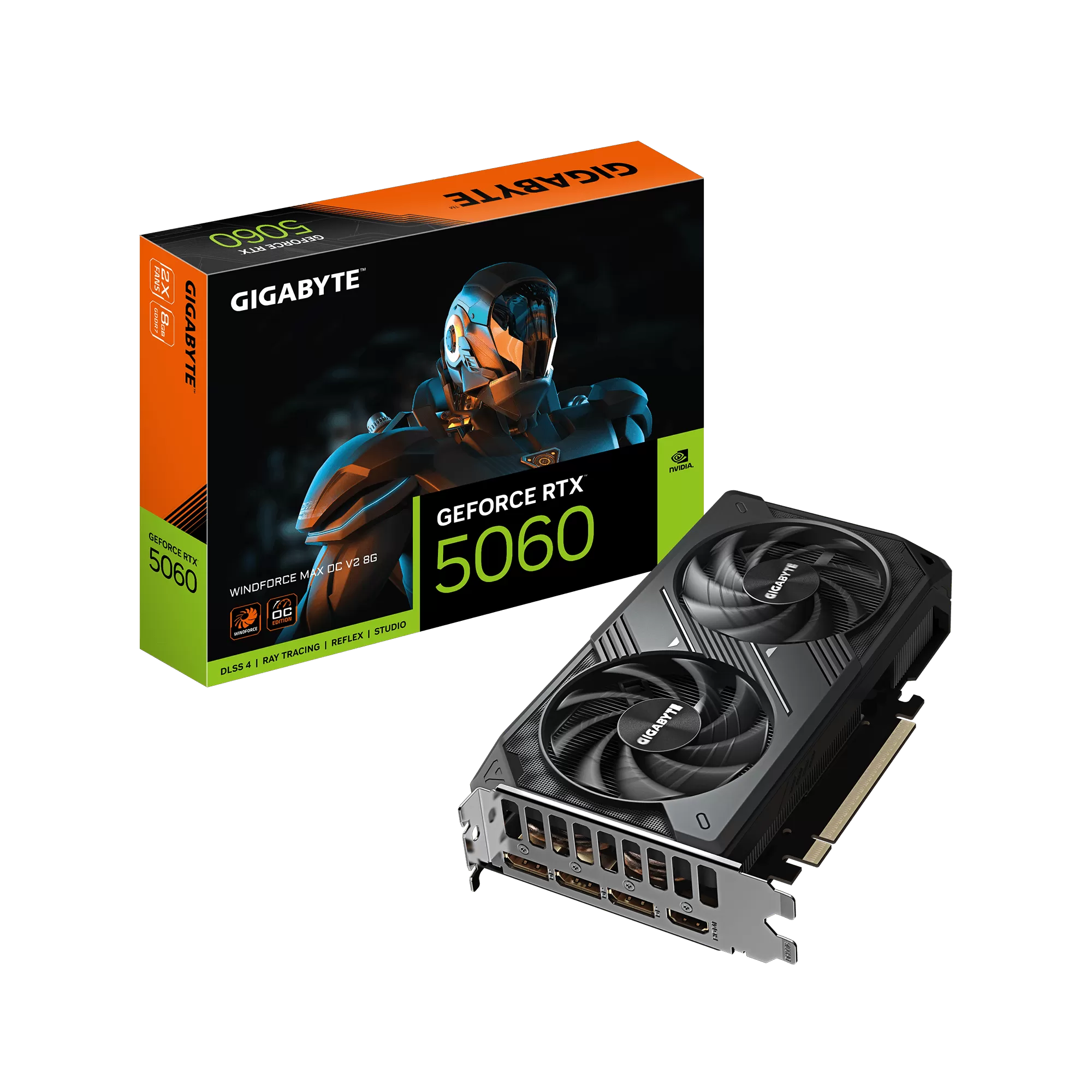 Placa Video Gigabyte GeForce RTX 5060 WINDFORCE MAX OC V2 8G  8GB GDDR7  128 biti