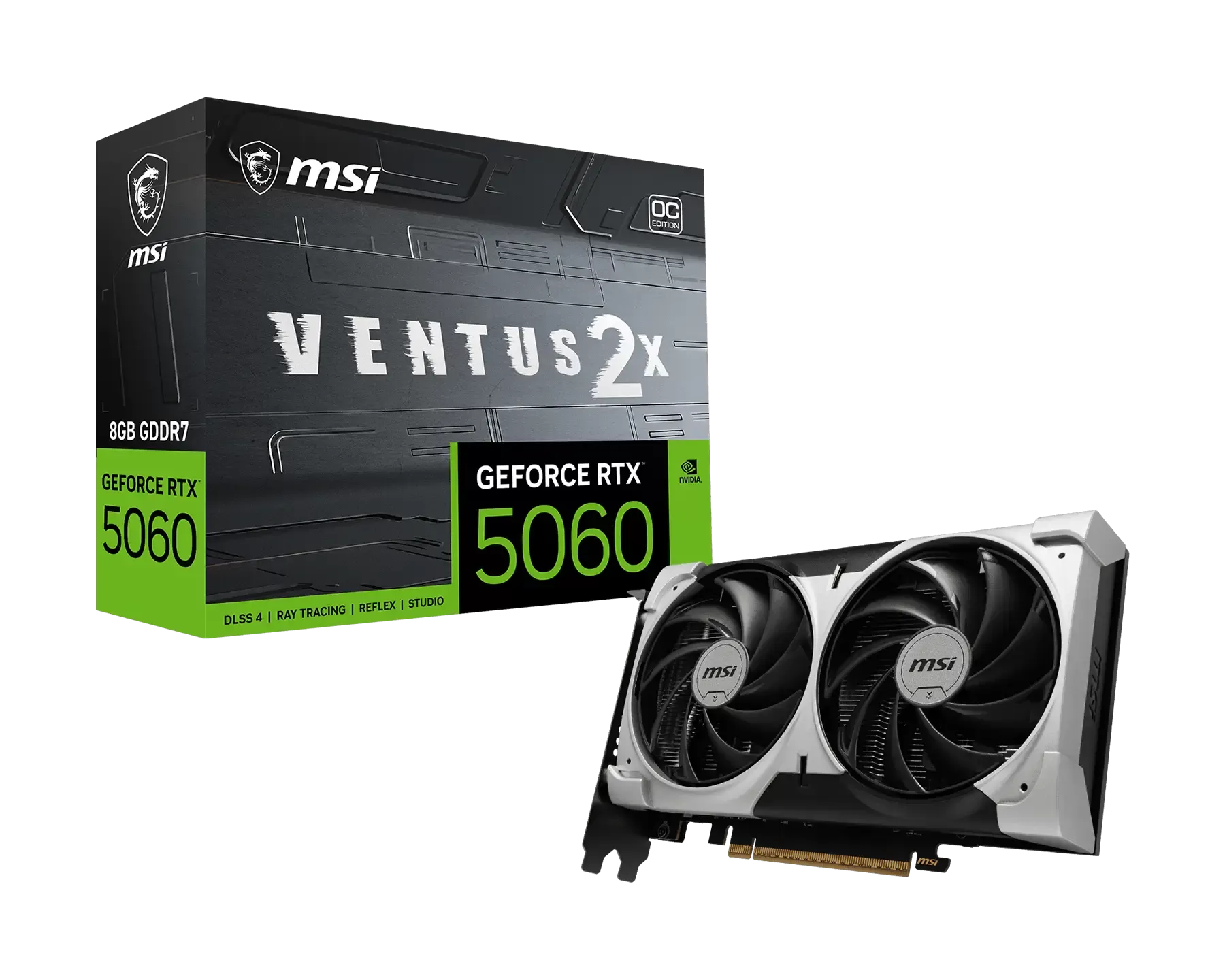 Placa Video MSI GeForce RTX 5060 8G VENTUS 2X OC V1  8GB GDDR7  128 biti